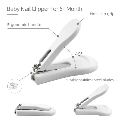 Vista 3 de Juego de cortaúñas para bebé con bonito estuche, kit de lima de uñas y uñas de los pies para manicura y pedicura para recién nacidos, regalo de aseo