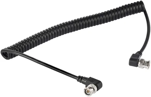Vista 6 de Superbat Cable coaxial de extensión BNC de 75 ohmios HD-SDI HD-SDI BNC en espiral macho a macho para cámaras y equipos de video, compatible