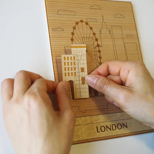 Vista 6 de KINOWA Kit de arte de madera Kiharie London Hecho en Japón