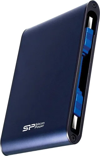 Vista 10 de Silicon Power - Armadura de disco duro externo portátil de 1 TB A80, resistente al agua USB 3.0 para PC, Mac, Xbox y PS4, color azul
