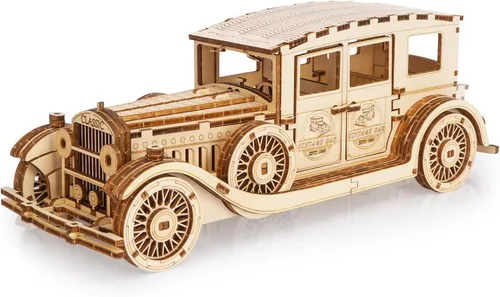 Vista 10 de Rompecabezas de madera 3D para adultos, rompecabezas mecánico de coche de playa, kit de construcción de modelo de vehículo de bricolaje, juguete