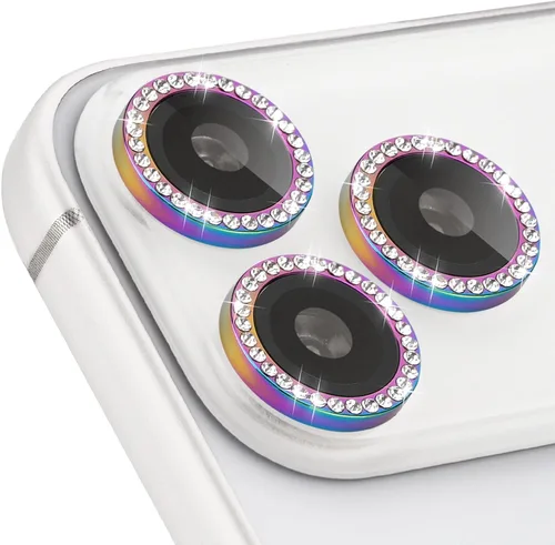 Vista 20 de Protector de Lente de Cámara para iPhone 17 Pro/17 Pro Max, Protector de Cámara de Vidrio Templado Individual con Bandeja de Instalación Compatible