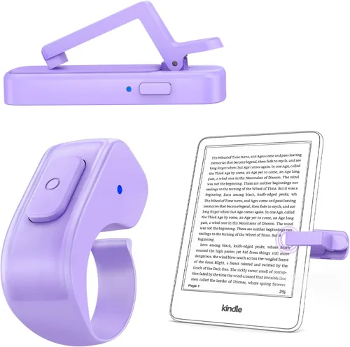 Vista 10 de [Compatible con fundas] Anillo pasador de páginas con control remoto para Kindle Paperwhite Oasis Scribe Kobo eReaders, controles remotos para verde