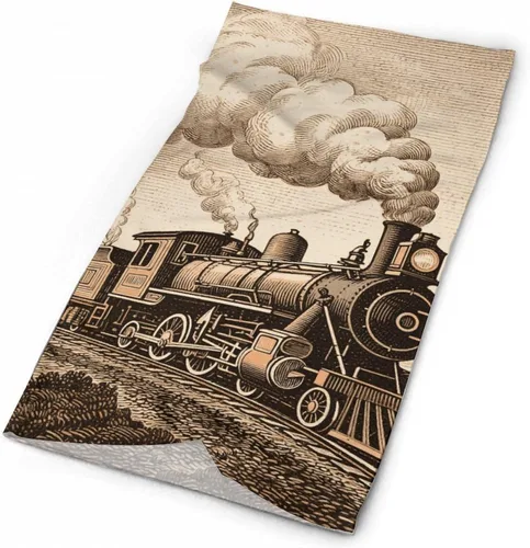 Vista 3 de Etching Train Neck Gaiter Breathable & Moisture-Wicking Face Mask Bandana Balaclava Sun Protection Face Cover Scarf Lightweight Seamless Design for