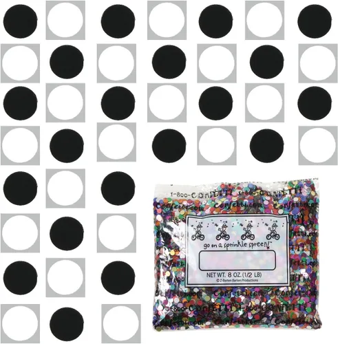 Vista 38 de Confetti Circle 1/4" Negro, Azul Marino Combo - 2 bolsas de media onza (1 oz) (8550/9971)