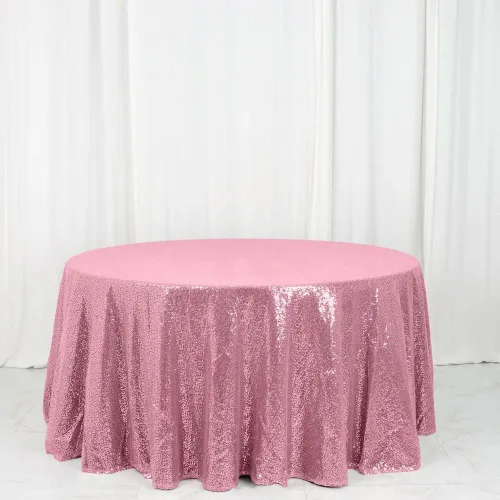 Vista 8 de Tableclothsfactory Luxury Collection - Manteles redondos de lentejuelas de 108 pulgadas, color dorado
