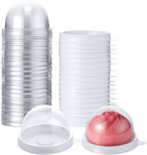 Vista 11 de Patelai Mini recipiente de plástico transparente para magdalenas, mini caja para magdalenas, cúpula para magdalenas, caja de un solo recipiente