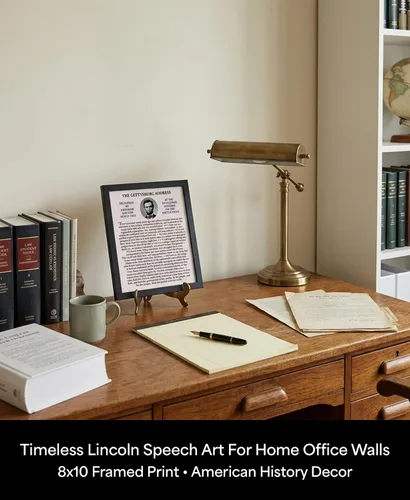 Vista 6 de Abraham Lincoln The Gettysburg Address - Póster histórico de Estados Unidos para el hogar, oficina, aula y decoración patriótica