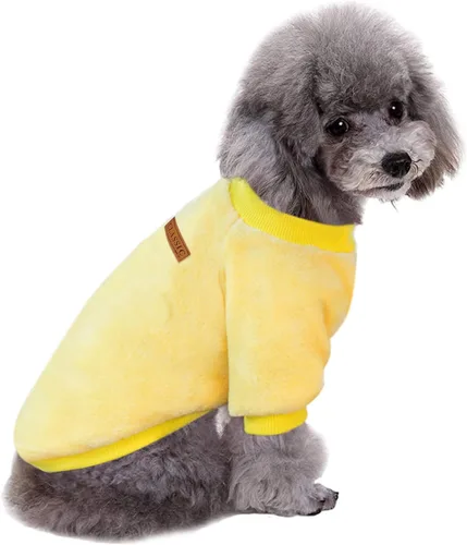 Vista 7 de Ropa para mascotas, suéter suave, cálido y grueso, suéter de invierno para perros (talla S, color rosa) Jecikelon pullover pet apparel for dogs