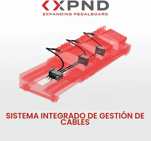 Vista 4 de D'Addario Xpnd Pedalera - 1 (PW-XPNDPB-01) D’Addario XPND pedalboard gear offers expandable setup, durable transport, clean cable routing and