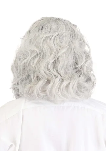 Vista 2 de Peluca Clásica para Disfraz de Adulto de Ben Franklin Multicolor