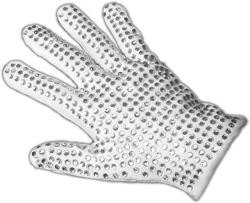 Vista 6 de Xfang chamarra para dizfraz MJ Billie Jean con guante Negro