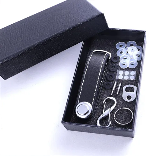 Vista 2 de Llavero compacto - Elegante y práctico organizador de llaves de bolsillo con mecanismo de bloqueo seguro. (negro)