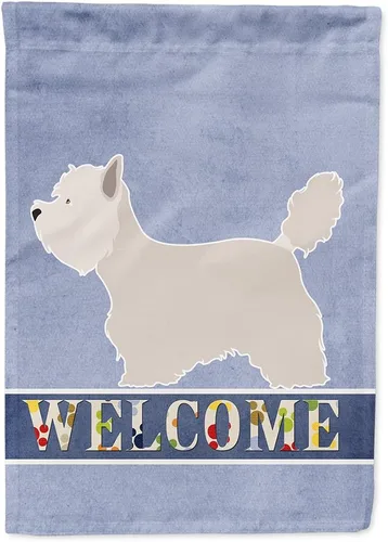 Vista 160 de Caroline's Treasures BB8334GF AIDI Bandera de jardín para perro de montaña del Atlas, bandera de buzón azul, bandera decorativa para patio exterior