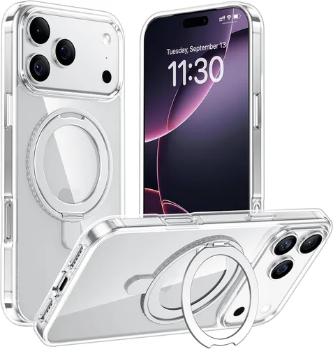 Vista 46 de Magnética para iPhone 12 e iPhone 12 Pro Funda, [con Soporte de Anillo Magnético Invisible Giratorio 360°][A Prueba de Golpes][Compatible