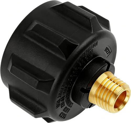 Vista 6 de Accesorios adaptadores de tanque de propano, adaptador de montaje de gas propano POL con rosca macho NPT de 1/4 de pulgada, POL a macho NPT de 1/4