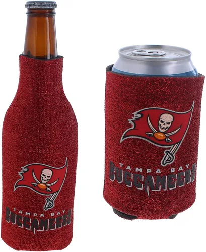 Vista 48 de Soporte aislante para latas y botellas de fútbol americano enfriador de bebidas Huggie (Nueva Orleans (Saints) - Negro) Nueva Orleans (Santos)