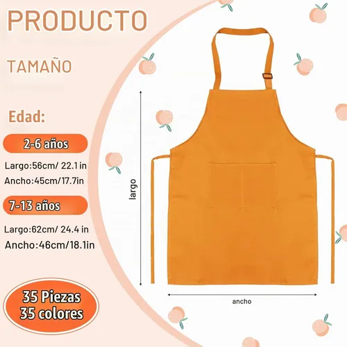 Vista 2 de Handepo 30 piezas de delantales para niños con pintura ajustable Colorido