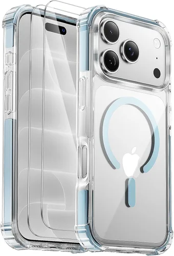 Vista 57 de [Usado] Funda para iPhone Air [compatible con MagSafe] [2 protectores de pantalla] [prueba de caídas de grado militar] Funda magnética resistente