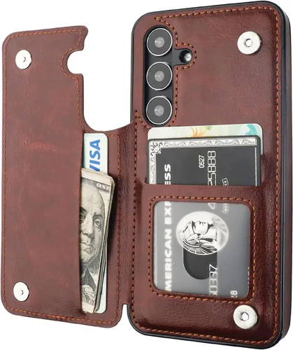 Vista 98 de ONETOP - Funda tipo cartera para Samsung Galaxy S22 con tarjetero, color negro Kickstand,ID/Cash Holder,Case Wallet with Card Slots,Double
