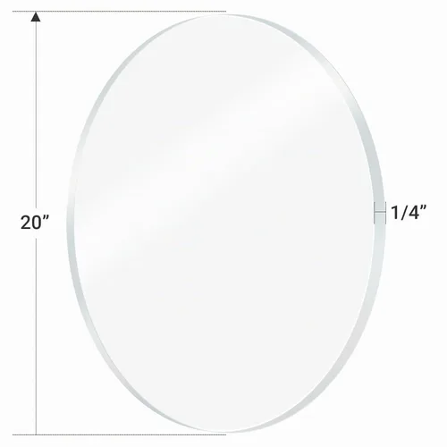 Vista 5 de 1 hoja redonda de plexiglás de 1/4 de pulgada, círculo acrílico transparente de 20 pulgadas de diámetro, hoja de acrílico redondo de disco