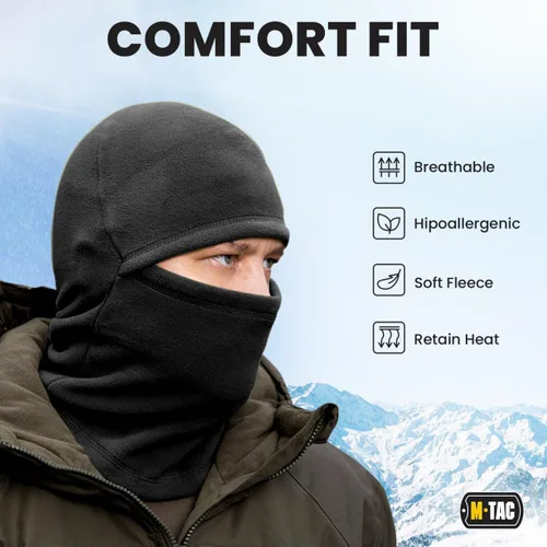 Vista 4 de M-Tac Elite Winter Fleece Balaclava - Cold Weather Mask Thermal for Winter - Men Tactical