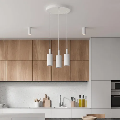 Vista 3 de Kit de toldo de lámpara de araña Canomo de 10 pulgadas con placa de luz de techo y todos los accesorios, incluye gancho, sujetador de cable