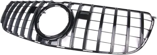 Vista 2 de GT R Parrilla Parachoques Parrilla Delantera Para Mercedes-Benz GLS-Class X166 GLS450 2016-2018 (negro)