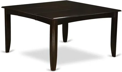 Vista 4 de East West Furniture PFAN6-CAP-W - Juego de comedor de 6 piezas que contiene una mesa de comedor cuadrada con hojas de mariposa y 4 sillas de cocina