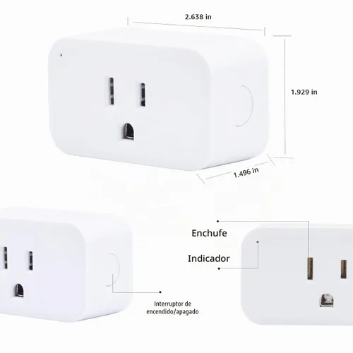 Vista 5 de THIRDREALITY Enchufe inteligente, paquete de 4, toma inteligente de 15 A con función de temporizador, repetidor Zigbee, certificado ETL, requiere