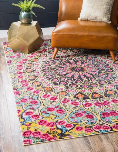 Vista 16 de Alfombra de Área de la Colección Vita de Unique Loom - O' Keefe (2' 2" x 3' 1" Rectángulo, Multicolor/Azul)