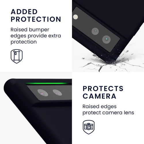 Vista 3 de kwmobile Funda Compatible con Google Pixel 6 - Funda de teléfono de silicona de TPU con acabado suave - Océano Profundo