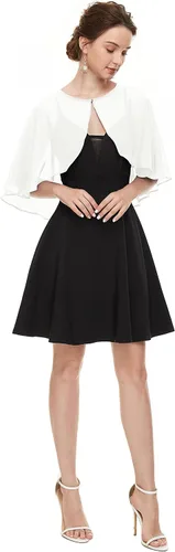 Vista 5 de Chales de gasa suave para cubrir la capa de vestido de noche de boda, para mujer