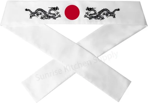 Vista 38 de Sunrise Kitchen Supply - Diadema de karate japonesa para chef de sushi hachimaki, 2 piezas