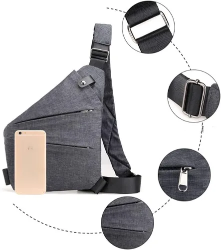Vista 2 de Fixett Wander Plus - Bolsa de viaje antirrobo, bolsa antirrobo delgada bolsa cruzada