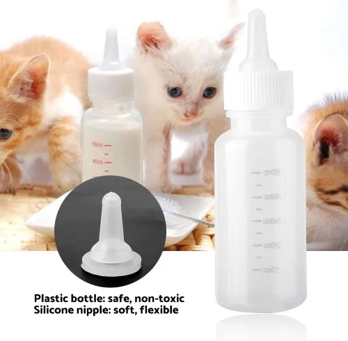 Vista 2 de GLOGLOW Botella de lactancia para gatos y mascotas, características de cuidado de enfermería para mascotas, biberón de alimentación animal