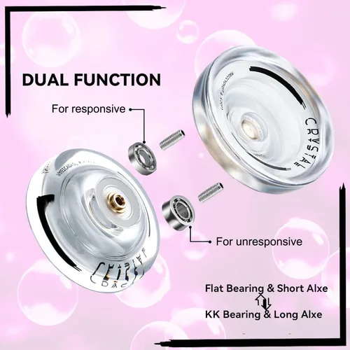 Vista 6 de MAGICYOYO Yoyos N11 Professional Unresponsive, paquete de 2 unidades – K2 Crystal Responsive Yoyo para niños, Yoyo de aleación de metal Pro Yoyo