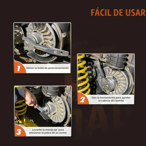 Vista 7 de KEMIMOTO Herramienta de cambio de cinturón X3 compatible con Can am Plateado