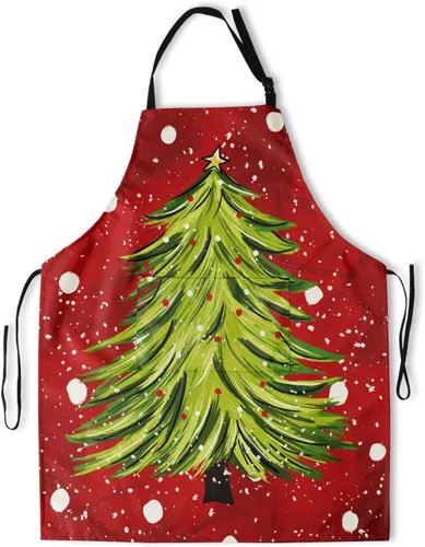Vista 16 de Delantales para mujeres y hombres, delantal impermeable con 2 bolsillos, para peluquero, chef, cocinar, asar, accesorios de cocina, 28 x 33 pulgadas