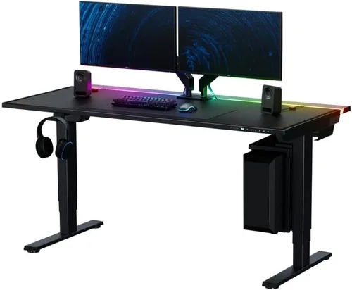Vista 10 de Secretlab Magnus Pro - Escritorio eléctrico de pie con alfombrilla de cuero sintético Stealth Sigilo