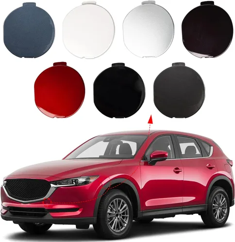Vista 8 de Cubierta de gancho de remolque delantero Tapa de ojo de remolque Compatible con Mazda CX-5 2017 2018 2019 2020 2021 KB8A50A11 KB8A50A11BBB