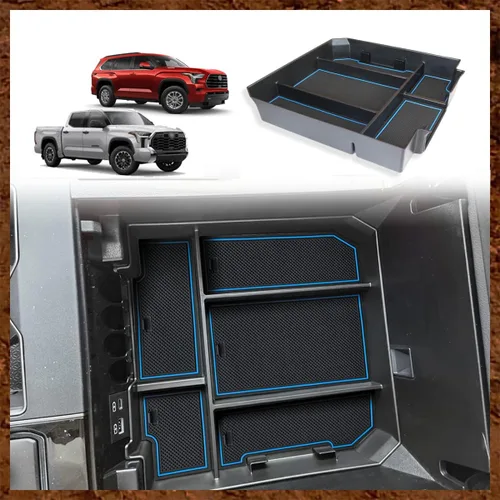 Vista 12 de Muslogy Organizador de consola central y caja de almacenamiento de palanca de cambios compatible con Toyota Tundra 2022 2023 2024 2025, accesorios
