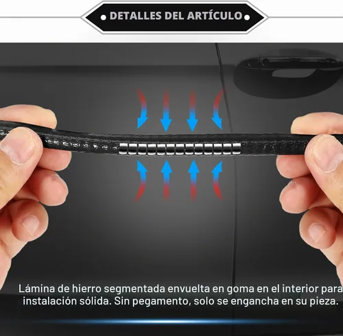 Vista 5 de Protector de Borde de Puerta de Coche, 16.4 pies (5M) Protector de Sello de Borde de Goma en Forma de U Universal para Coche, Camión, ATV, Barco