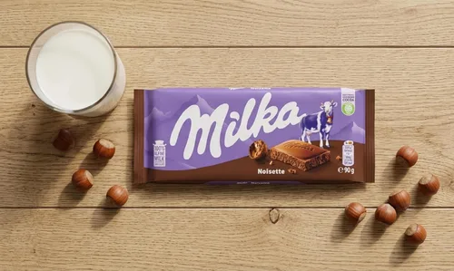 Vista 3 de Milka Noisette Chocolate con leche 3.17 oz (paquete de 10)