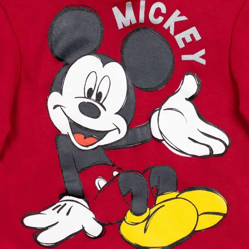 Vista 4 de Disney Mickey Mouse - Sudadera con capucha para niños pequeños, color rojo 2T