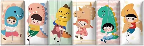 Vista 18 de Paneles de pared 3D autoadhesivos para cabecero de 70.86 pulgadas, diseño de dibujos animados suave anticolisión, acolchado decorativo de pared