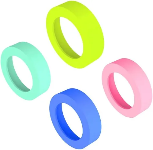 Vista 6 de 4 posavasos de silicona antideslizantes ecológicos para vaso de 20 oz, 30 oz (4 colores (BK+BN+GN+BU) 2.756 in)