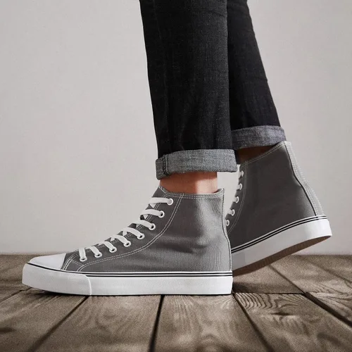 Vista 19 de ZGR Tenis de lona para hombre, con cordones, clásicos, casuales, para caminar