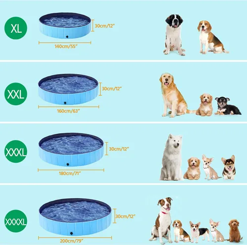 Vista 3 de YAHEETECH Plástico Plegable Duro, Gran bañera para perros, piscina colapsable, para Perros, Bañera para Mascotas, Perros, Gatos