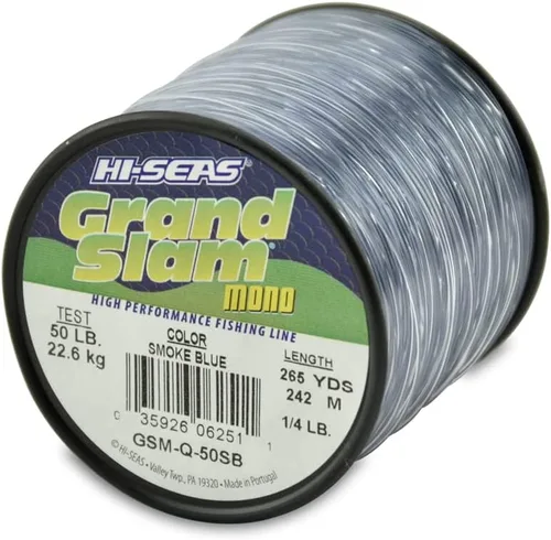Vista 9 de HI-SEAS Línea de pesca de monofilamento Grand Slam - Fuerte y resistente a la abrasión en transparente, rosa, verde, azul humo, amarillo Amarillo
